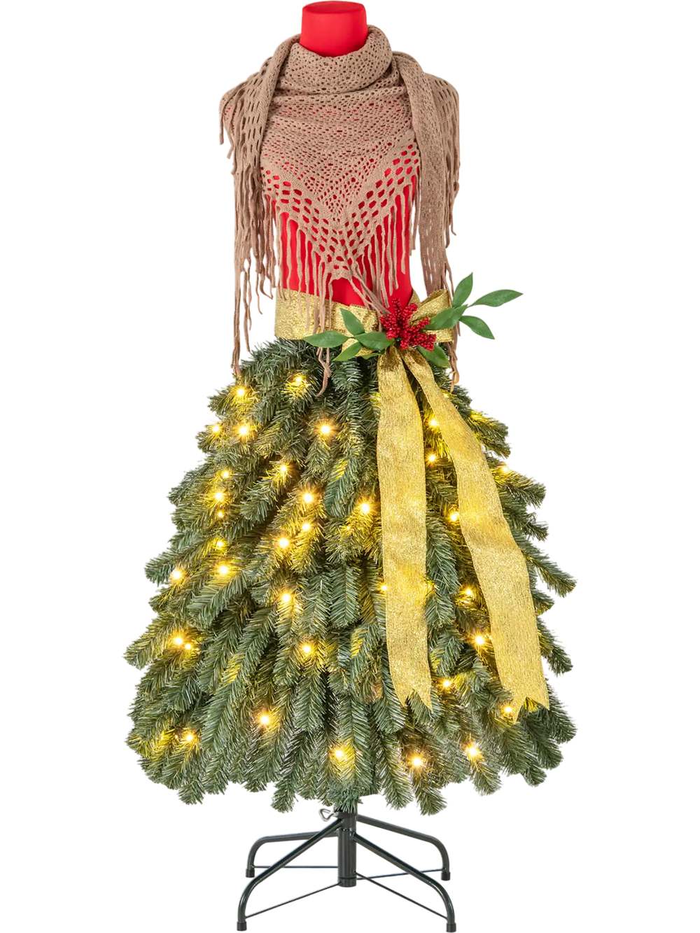 dress artificial christmas tree Costway 5' Pre-Lit Form Mannequin 7958 – FactoryPure big lots dress form christmas tree homegoods