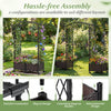 5 FT tall raised garden bed with lockable wheels and hanging roof, featuring climbing trellis and two planter boxes for.