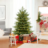 5/6/7 Feet Artificial Christmas Tree with 1426/2116/3156 Lush PVC and 200/300/400 Warm White LED Lights-5 fit - Gallery View 1 of 11