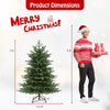 5-foot artificial Christmas tree with 1426 lush PVC tips and 200 warm white LED lights, perfect for festive decor.