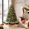 5 feet artificial fir Christmas tree with 600 branch tips and a foldable design, ideal for creating a warm holiday ambiance.