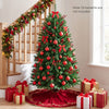 5 feet artificial fir Christmas tree with 600 branch tips, featuring a solid iron base for stability and a realistic look.