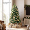 5 feet artificial fir Christmas tree with 600 branch tips, featuring a solid iron base for stability and easy storage.