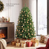 5 feet artificial fir Christmas tree with 600 branch tips, offering a spacious design for personalized holiday decorations.