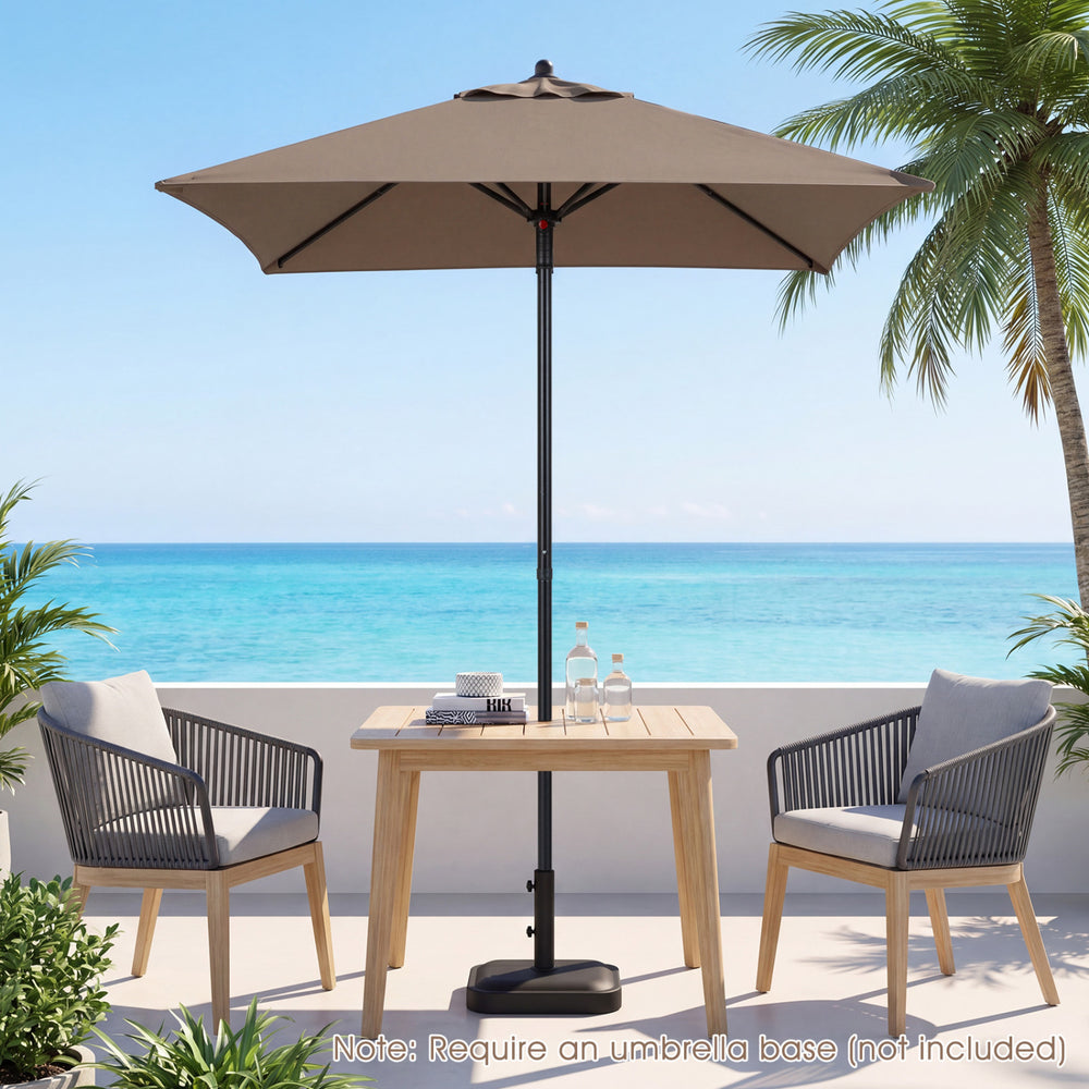 5.5 ft patio umbrella BERWDUXA 5' X 5' Square Table Outdoor Umbrella Market Umbrella UV Protection Waterproof for Garden, Lawn, Backyard(Apricot) : Patio, Lawn & Garden Polyester fabric 7.5' Square Zimmerman Market Umbrella