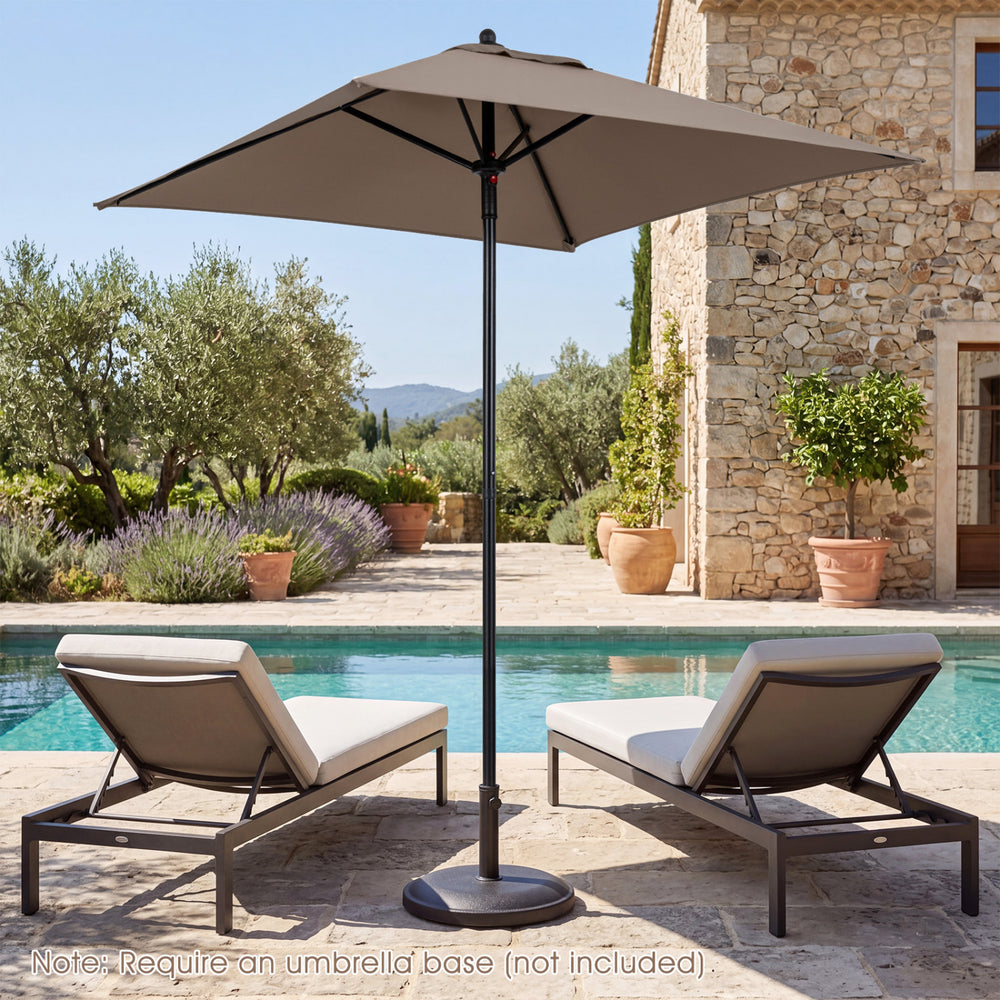 5 Feet Patio Square Market Table Umbrella Shelter with 4 Sturdy Ribs-Navy