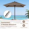 5 Feet Patio Square Market Table Umbrella Shelter with 4 Sturdy Ribs - Gallery View 9 of 10