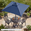 5 Feet Patio Square Market Table Umbrella Shelter with 4 Sturdy Ribs-Navy - Gallery View 1 of 10