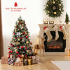 5 feet pre-lit artificial Christmas tree with berries and 8 modes of LED lights, perfect for festive holiday decor.