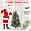 5-foot pre-lit artificial Christmas tree with berries, warm white LED lights, and sturdy metal base for easy setup.