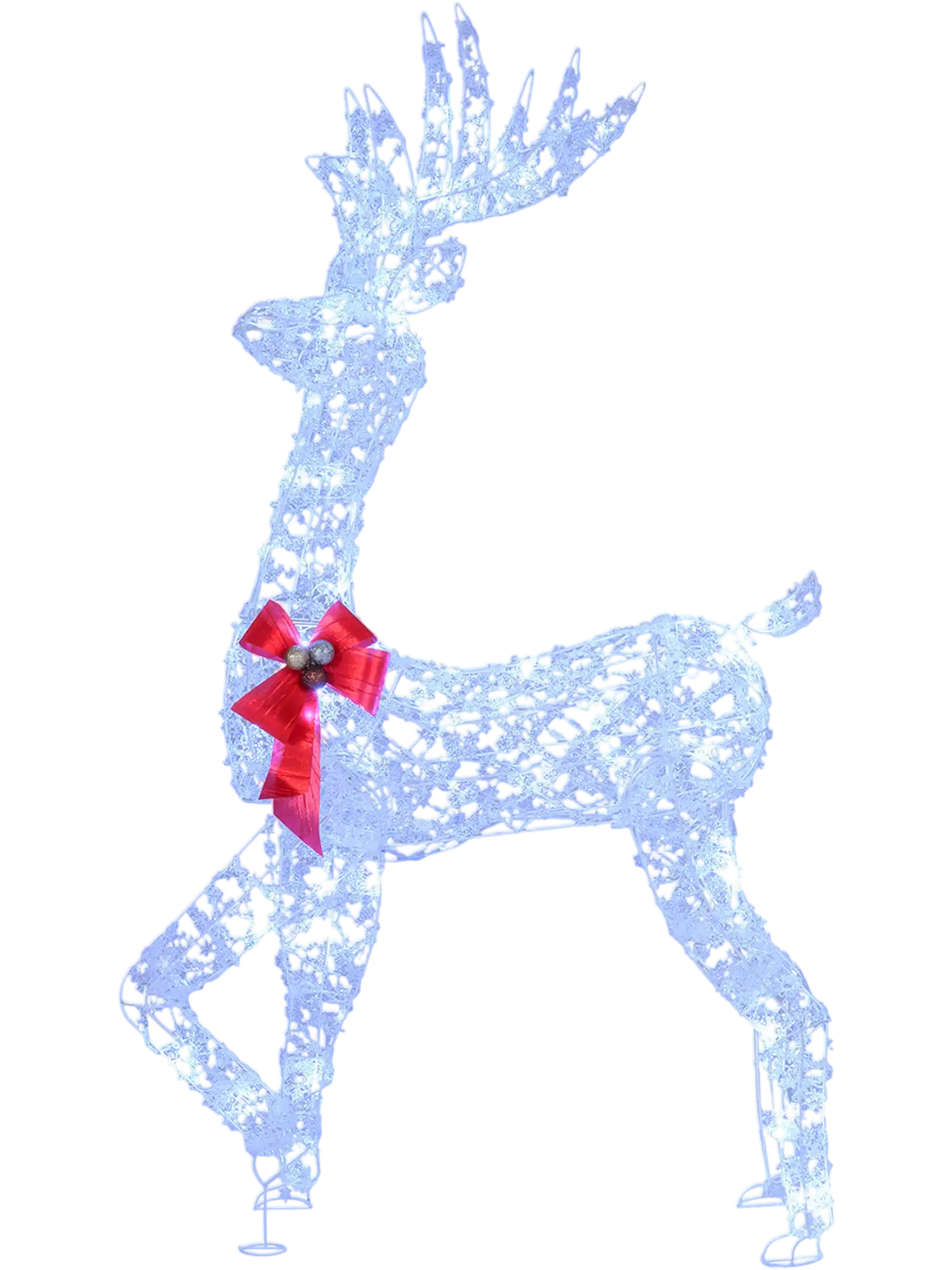 Costway 5' Pre-Lit Christmas Reindeer 100 LED Lights 38665972 New