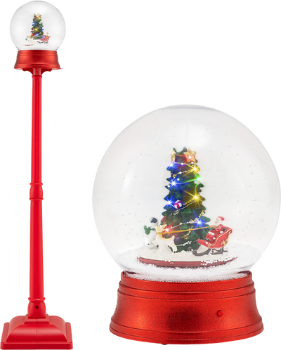 Costway 5' Musical Christmas Street Lamp Blowing Snow 8 Tunes 69595717 New