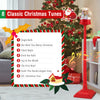 5 Ft red musical Christmas street lamp snow globe lantern with rotating scene, plays 8 classic tunes for festive decor.