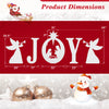 5 PCS JOY Nativity Christmas yard sign set features angels and a holy family silhouette, perfect for outdoor holiday displays.