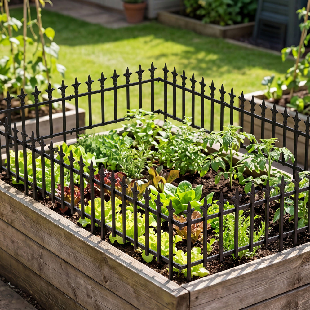 5-Pack/10-Pack Decorative Metal Garden Fence No Dig Landscape Fencing for Lawn-M - Gallery View 1 of 12