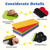 Colorful 5 pack of 2-inch toddler nap mats with waterproof PU leather, anti-slip bottom, and smooth zipper for easy.