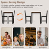 5-piece counter-height dining table set with rubber wood frame, featuring space-saving design for small rooms or.