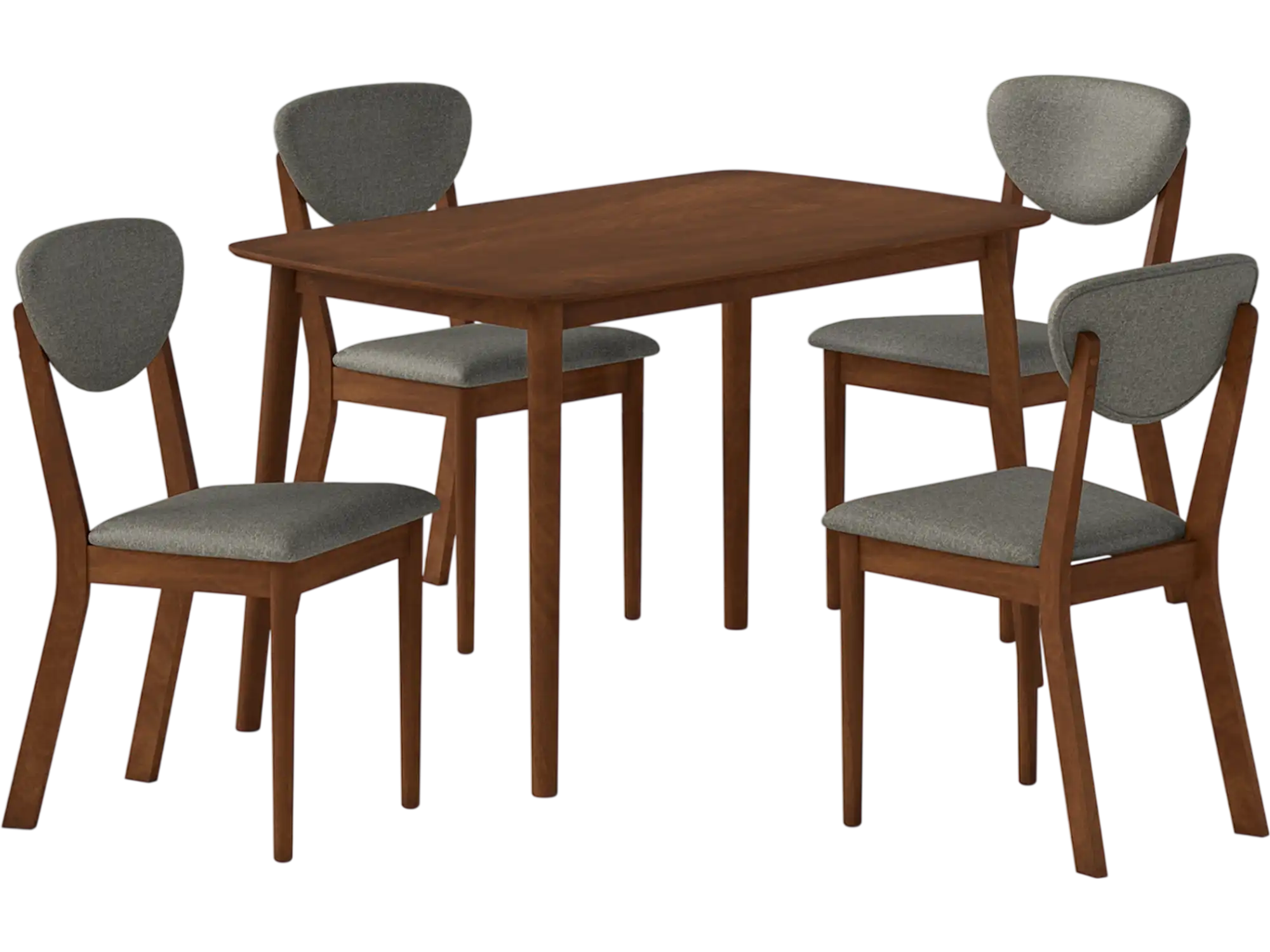 Costway 5-Piece Dining Set for 4 Rectangular Table Fabric Chairs 83427739 New