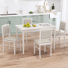 5-Piece Dining Set for 4 with Rubber Wood Legs for Small Dining Room-Beige - Gallery View 1 of 10