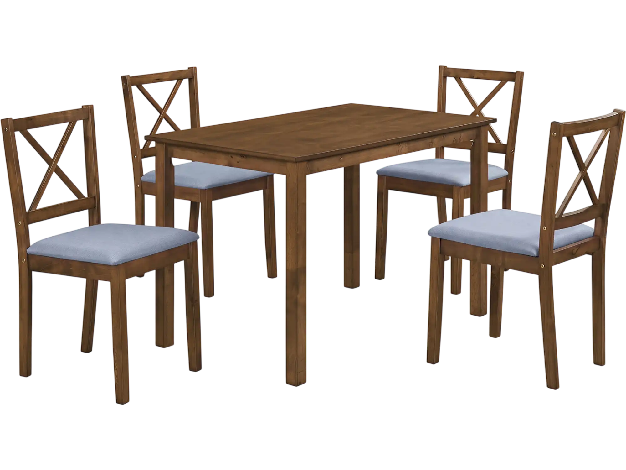 Costway 5-Piece Dining Set Rectangular Table Fabric Chairs Small Space 35930427 New