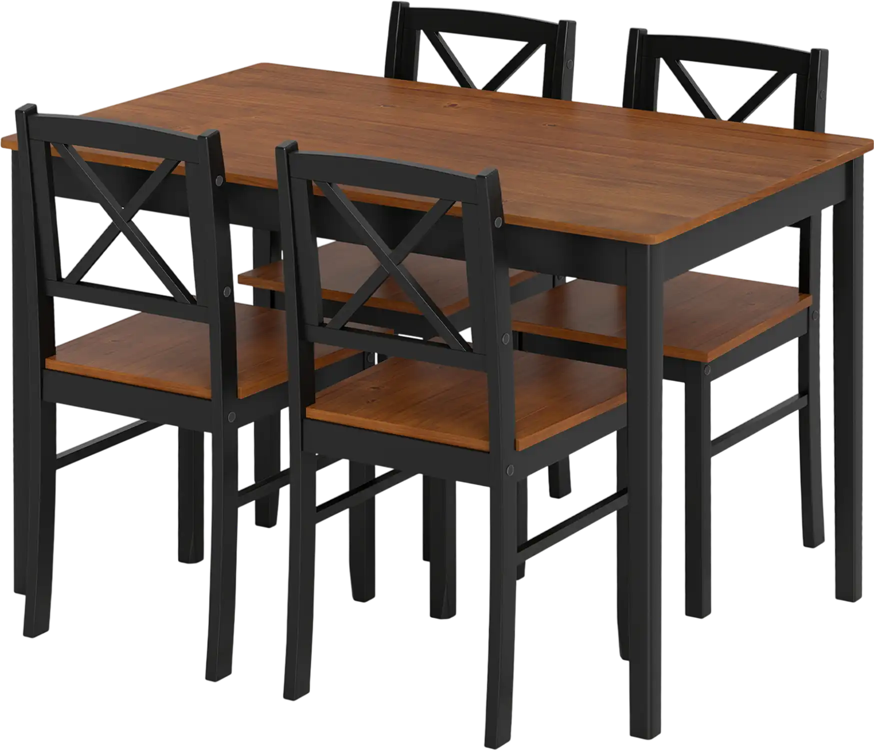 Costway 5 Piece Dining Table Set Rectangular Kitchen Table & 4 Chairs 94261424 New