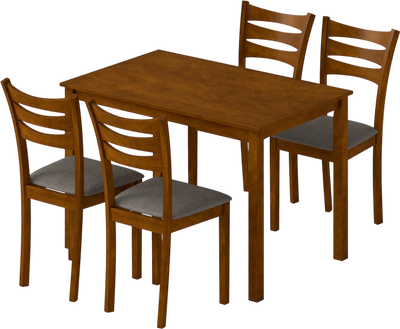 Costway 5-Piece Dining Table Set w/ Upholstered Chairs for 4 39579154 New