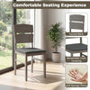 Single dining chair with high curved back, gray padded seat, and breathable linen covering for comfortable seating.