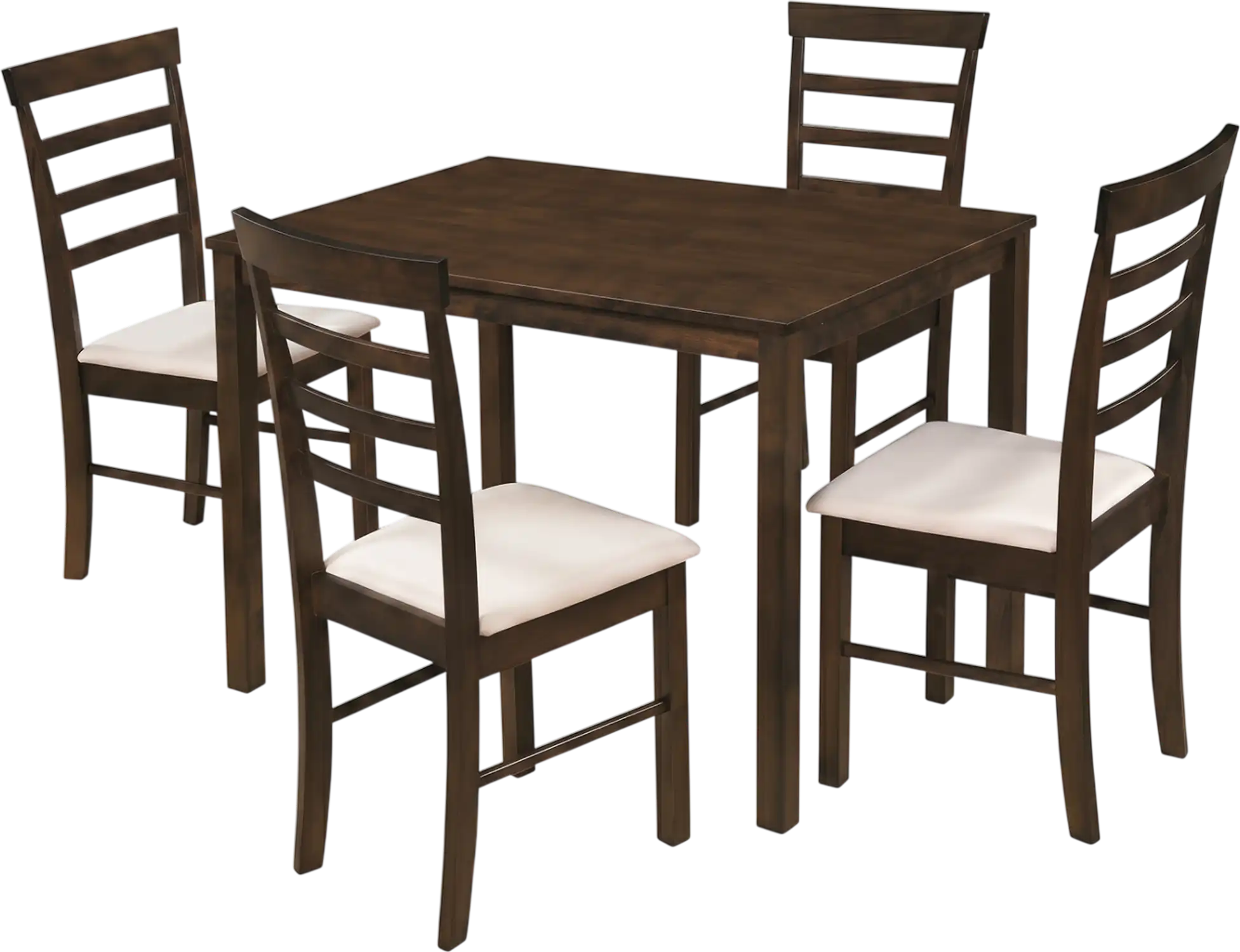 Costway 5-Piece Dining Table Set for 4 Upholstered Chairs Small Space 17298262 New
