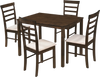 5-Piece Dining Table Set for 4 with Upholstered Chairs for Small Space and Dining Room - Gallery View 1 of 11