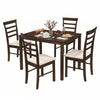 5-Piece Dining Table Set for 4 with Upholstered Chairs for Small Space and Dining Room - Gallery View 4 of 11