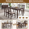 5-Piece Dining Table Set for 4 with Upholstered Chairs for Small Space and Dining Room - Gallery View 9 of 11
