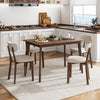 Costway Dining Table Set 5-Piece with Wood Frame and Padded Seat New