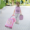 5 Piece Kids Luggage Set with Backpack, Neck Pillow, Name Tag, Lunch Bag-Hot Pink - Gallery View 1 of 10