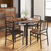 5-Piece Round Dining Table Set with Storage Shelf for Dining Room-Rustic Brown - Gallery View 1 of 10