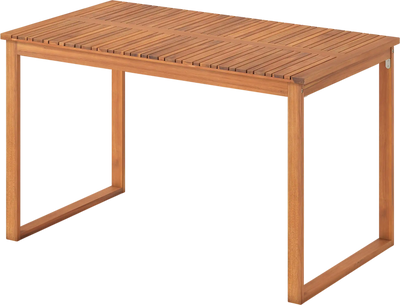 Costway Outdoor Acacia Wood Patio Dining Table Slatted Tabletop Garden 39886538 New
