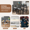 Costway Dining Set 5-Piece with 4 Upholstered Saddle Stools New