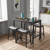 Costway Dining Set 5-Piece with 4 Upholstered Saddle Stools New
