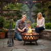 5-piece fireplace tool set with aluminum handles, including poker and shovel, ideal for indoor and outdoor fire.