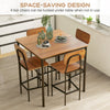 Costway Industrial Dining Table Set 5 Pieces with Counter Height Table 4 Bar Stools New