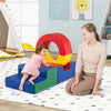 Colorful 5-piece kids climbing toy set with PU leather cover, featuring stairs and a ring block for imaginative play.