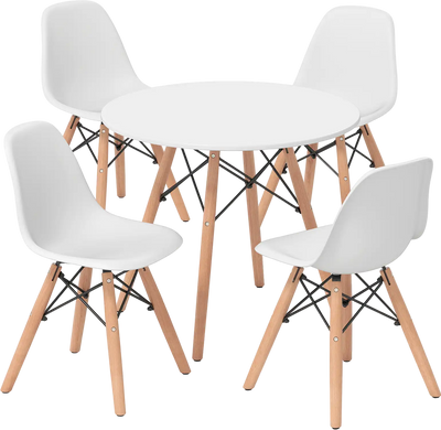 Costway 5-Piece Kids Table & 4 Armless Chairs Colorful Set 85496271 New