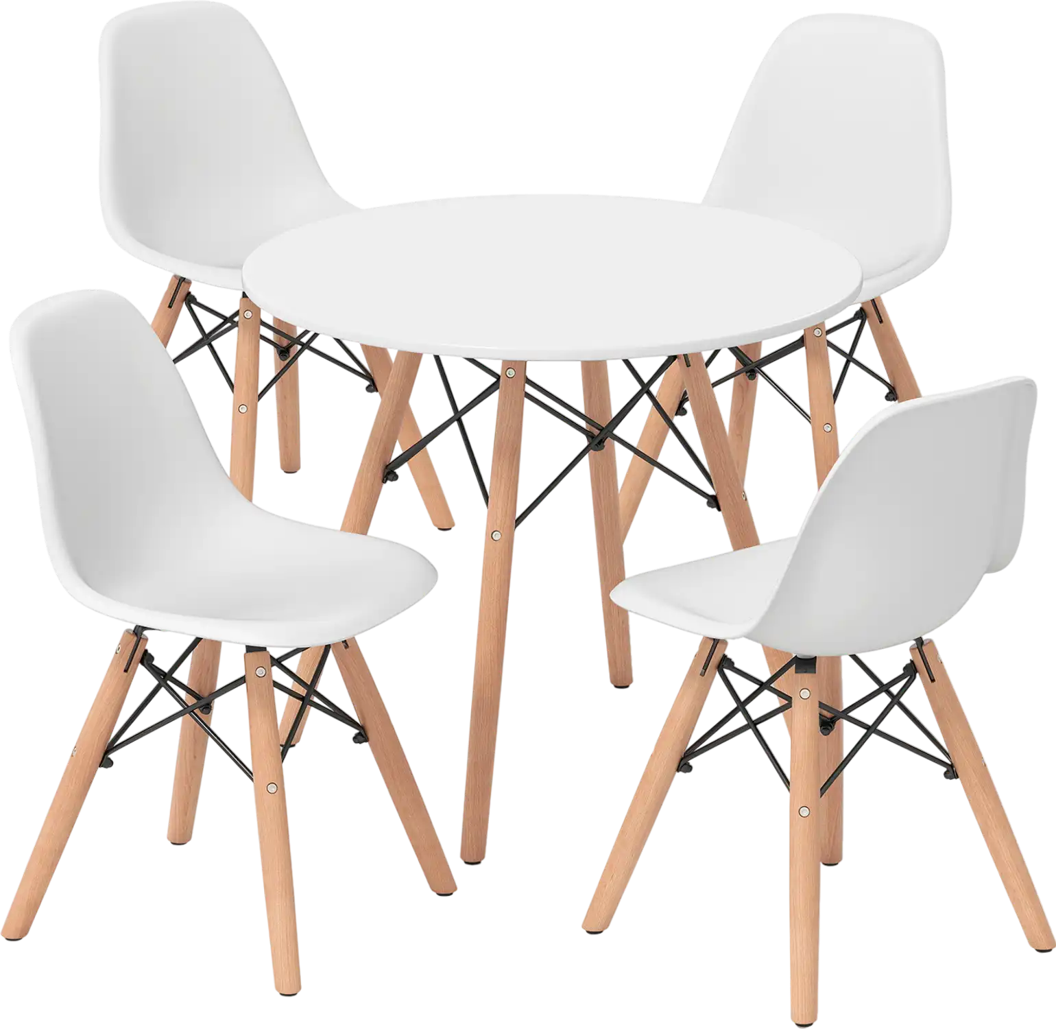 Costway 5-Piece Kids Colorful Table & 4 Armless Chairs Set 85496271 New