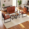 5 Pieces Living Room Set with 2 Accent Chairs and 2 Coffee Tables-Brown - Gallery View 1 of 12