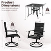 Swivel chair from the 5-piece outdoor dining set, featuring breathable fabric and ergonomic design for patio comfort.