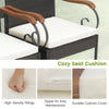 Cozy seat cushion with zipper for easy maintenance, featuring high-density fillings for comfort in a patio dining set.