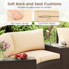 Soft back and seat cushions with convenient zippers for the 5 Pieces Patio Furniture Set, ideal for outdoor comfort.