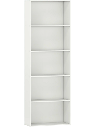 Costway 5-Shelf Wood Bookcase Home Office Bookshelf 23.5 x 9.5 x 67