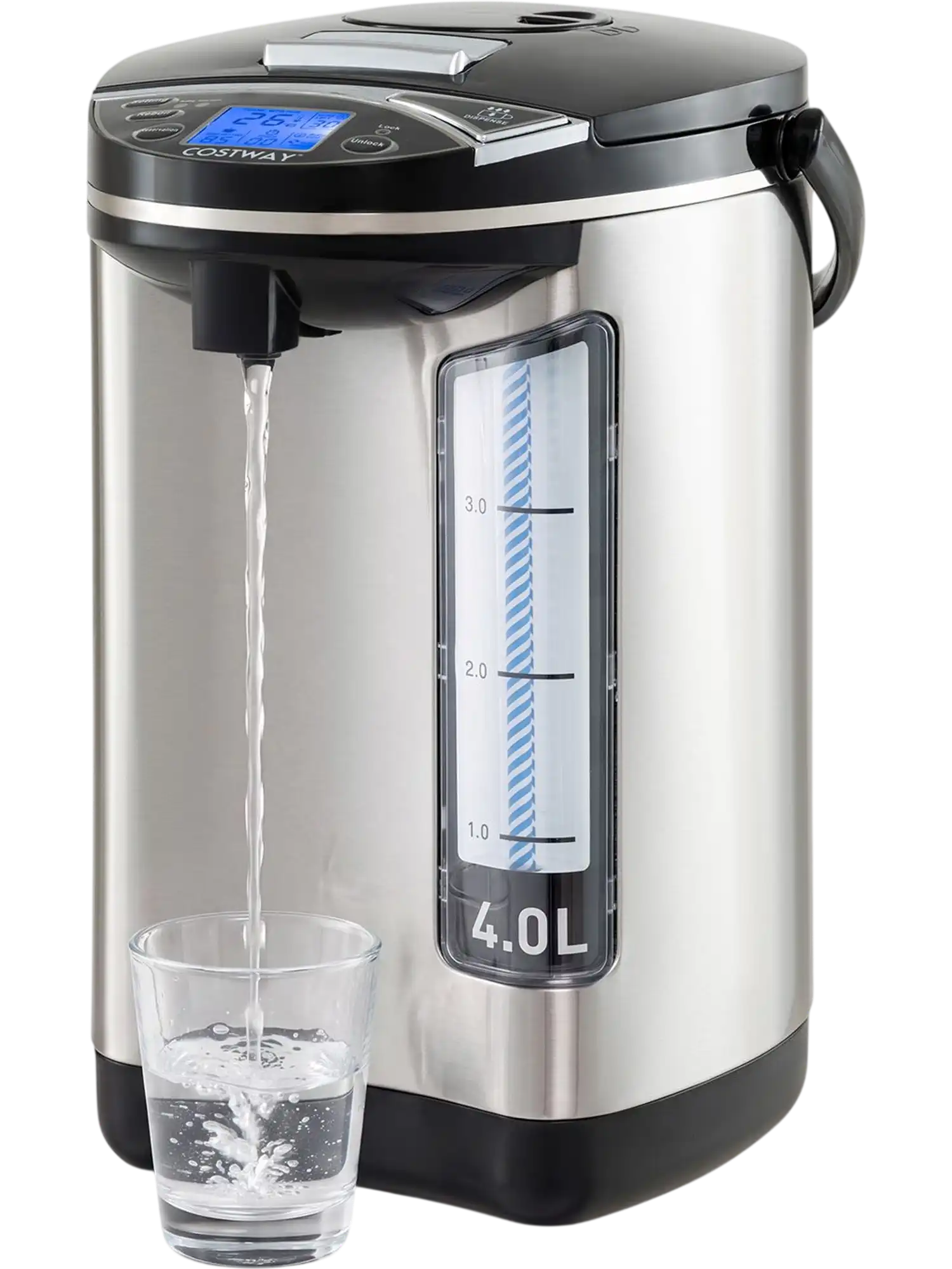 Costway Stainless Steel Hot Water Dispenser 5 Temp Settings Auto-Shut Off Dry Burn Protection 42024514 New