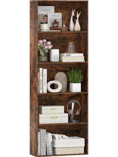 Costway 5-Tier Bookshelf Open Bookcase Freestanding Display Shelf Storage Organizer 14319313 New
