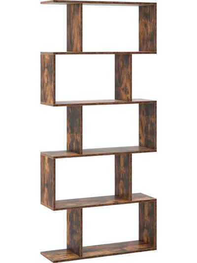 Costway 5-Tier Bookshelf Geometric Display Shelf 28153974 New